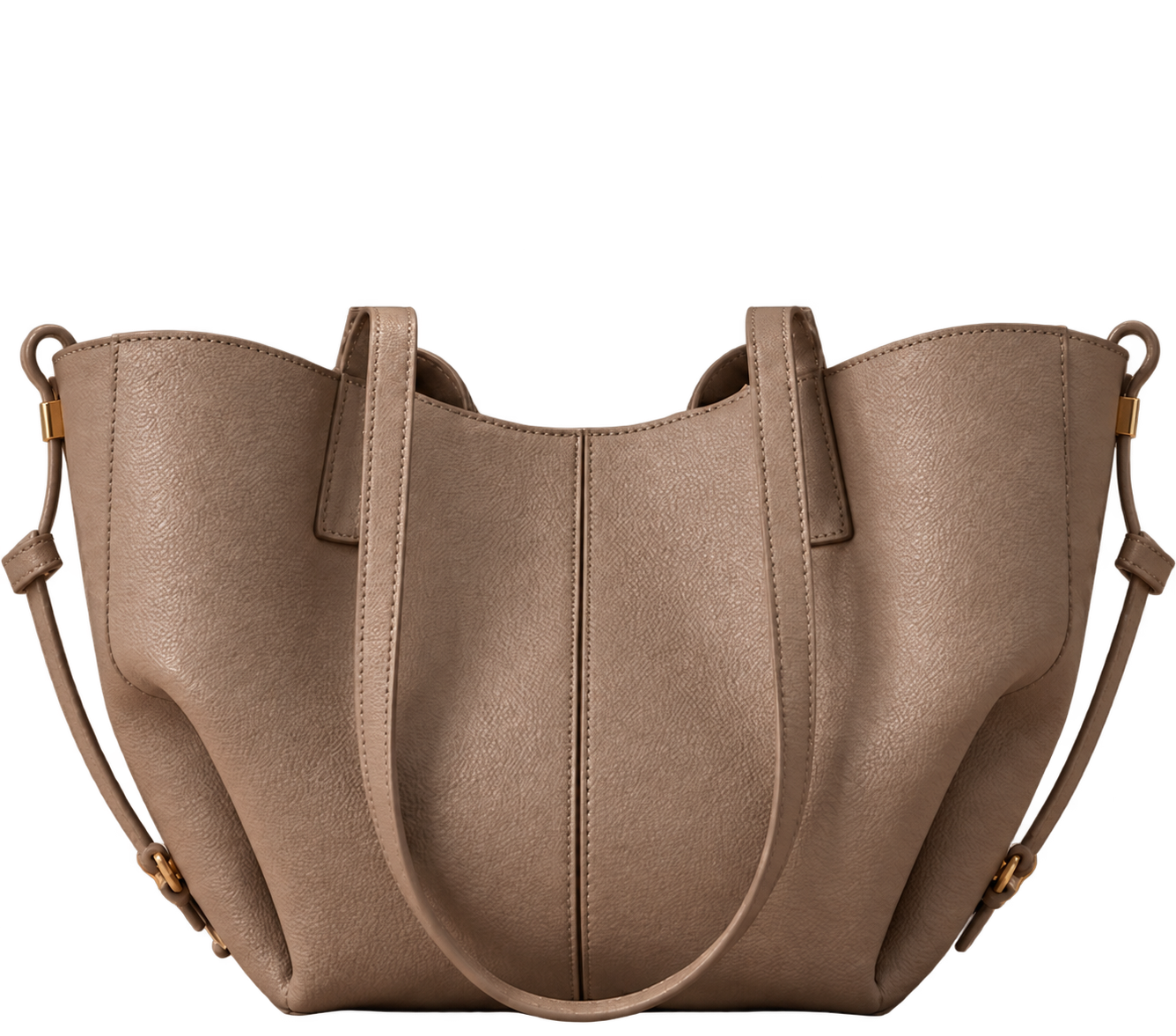 Taupe leather tote